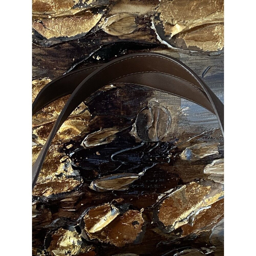 Tumi Foldable Packable Leather Bottom Orange Duff… - image 3